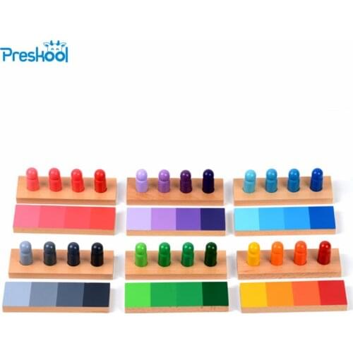 Baby Toy Montessori 24 Pieces Color Resemblance Sorting Task Wood Early Childhood Preschool Kids Brinquedos Juguetes