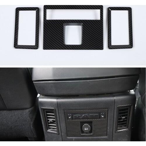 For Dodge Ram 2010-2017 Car Rear Air Vent Frame Trim Styling New ABS Auto Molding Accessories