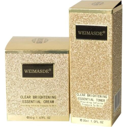 Customized logo shiny gold skin care paper box cosmetic packaging boxes