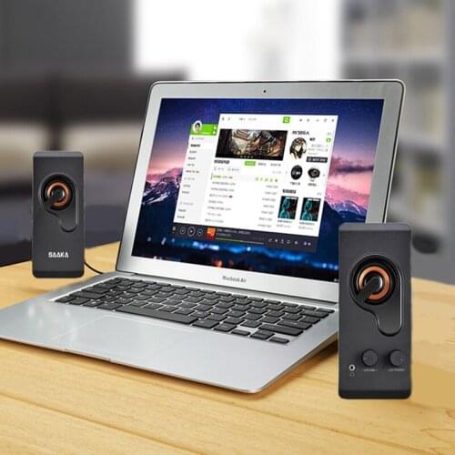 Computer Speakers for Laptop Stereo Bass Sound Subwoofer Column Soundbar HIFI 4D Surround Music System Not Bluetooth Speaker USB