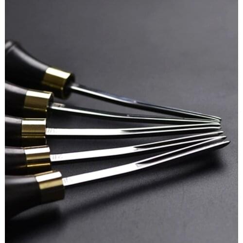 DIY Leathercraft Edge Beveler Wood Handle Edge Cutting Skiving Beveling Leather Craft Tools C66