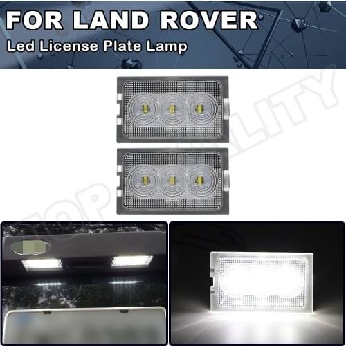 2Pcs Xenon White Car LED License Plate Light For Land Rover Discovery 3 4 Freelander 2 Rang Rover Sport L320 Auto Number Lamps