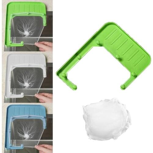 Kitchen Triangular Sink Strainer With 100pcs Bags Food Waste Draining Rack Household Food Garbage Storage Filter Bag