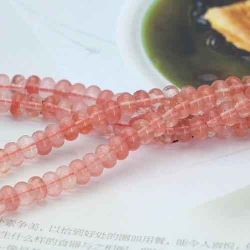 Hot Abacus shaped Pink watermelon tourmaline 4x6mm loose beads 15inches 2pc/lot DIY women jewelry making wholesale and retail