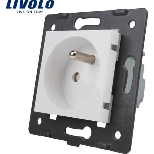 LIVOLO Manufacturer, Livolo White Plastic Materials, FR standard, Function Key For French Socket,VL-C7-C1FR-11 (3 Colors)