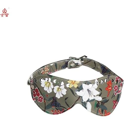 Jiuai Cosplay Accessories Soft PU Leather Chinese Style Sexy Blindfold Eye Mask SM BDSM Toys Adult Bondage Game For Women