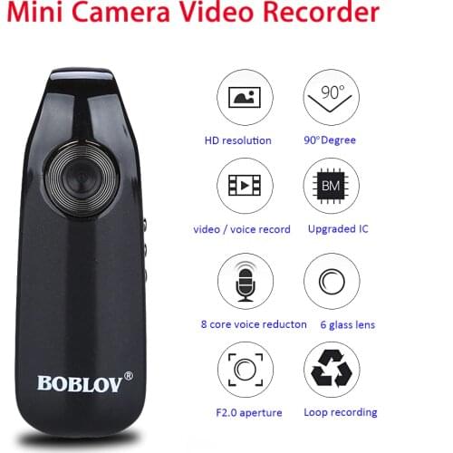 Boblov 007 Mini Camcorders Voice Recorder Police Pen Camara Body Worn Camera 32GB Snapshot Loop Recording Cam Motion Detection