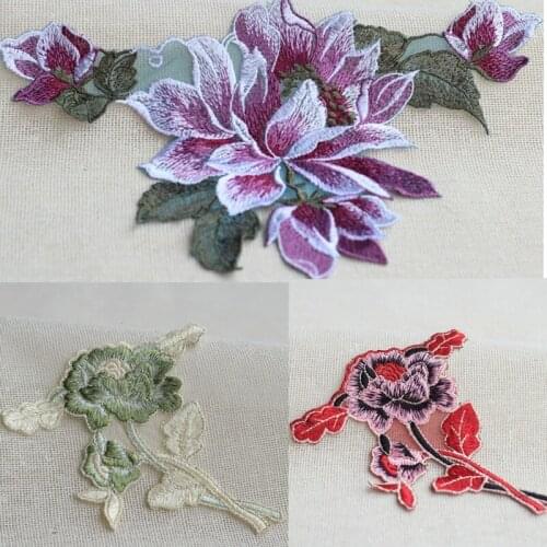 MLAEY High quallity Handmade Alencon Lace Appliques Floral Embroidered Patches Wedding Supplies Bridal Hair Flower