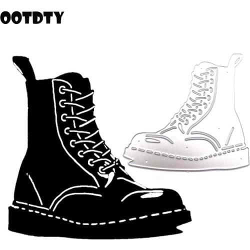 Fashion Boots Metal Cutting Dies Stencil Scrapbooking DIY Album Stamp Paper Card Embossing Decor Craft New Dies for 2021