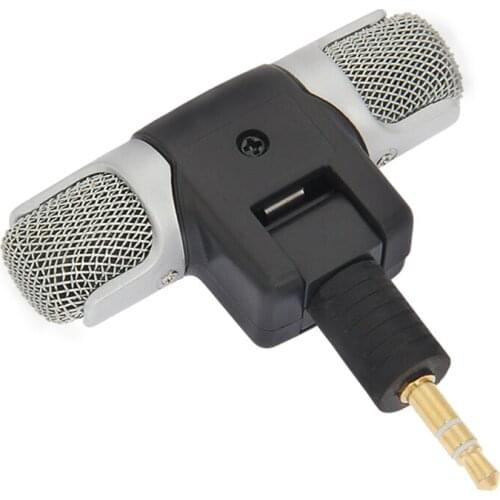 Newest Digital Mini 3.5mm Jack Electret Condenser Stereo Clear Voice Microphone for PC for Universal Computer Laptop