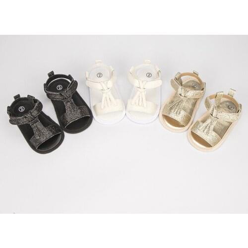 KIDSUN 2021 New Arrival Baby Girl Sadals Boy Sandalias Bling Fashion Shoes Cotton Anti-slip Summer Princess First Walkers