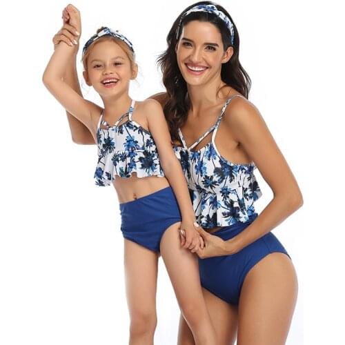 Swimwear Women Girl Mother and Daughter Clothes Bathing Swimsuit Parent-child Swimsuit Mom and Daughter Dress