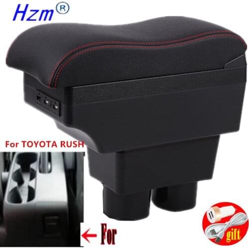 For TOYOTA RUSH Armrest box For TOYOTA RUSH Interior special Retrofit parts Center Car Armrest box Center Storage box USB LED