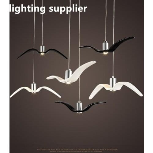 Nordic pendant lamp Seagull Design Led Chandeliers For Bar/Kitchen Birds Chandelier Ceiling Luminaire Light Fixture