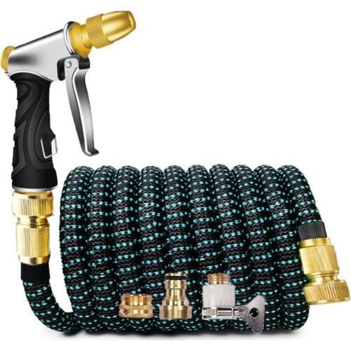 High Pressure Garden Water Hose Flexible Expandable Car Wash Water Gun Garden Watering hose Sprinkling Foam Metal Lances Nozzle