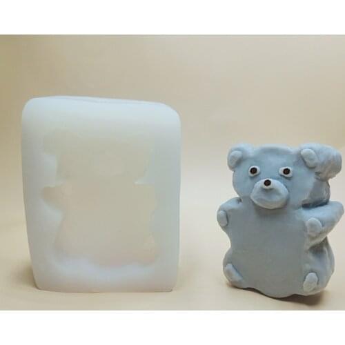 PRZY Hug Bear Mousse Dessert Mold Creative Bread Bear Fondant Mould Chocolate Baking Soap Molds Handmade Silicone Molds Candle