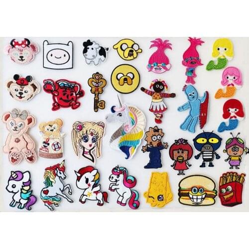2021 SALE!! COW Animal Iron On Patch For Clothing With Cap Jeans Coat Embroidery And Adhesive Cute Badge
