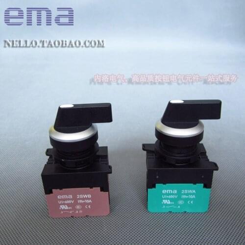 [SA]EMA 22mm selector switch is not illuminated E2S3 / 4 / 5L 3 -speed self-resetting / self-locking 1NO1NC--10pcs/lot