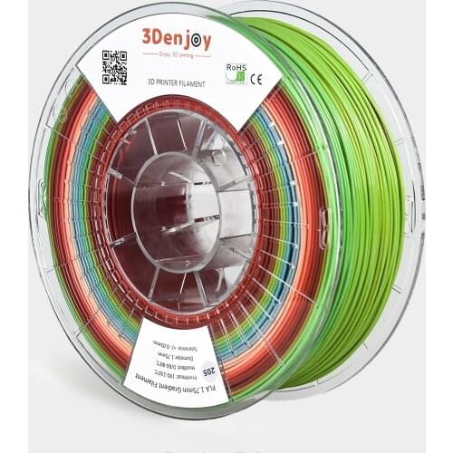 China manufacturer Silk Rainbow PLA 3D Printer filament 1.75mm 1KG Spool