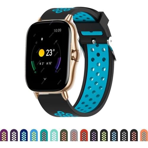 Silicone Strap For Huami Amazfit GTS 2 Smart Watch Replacement Bracelet Straps Band for Amazfit BIp S Lite GTR 42mm GTS2 Correa