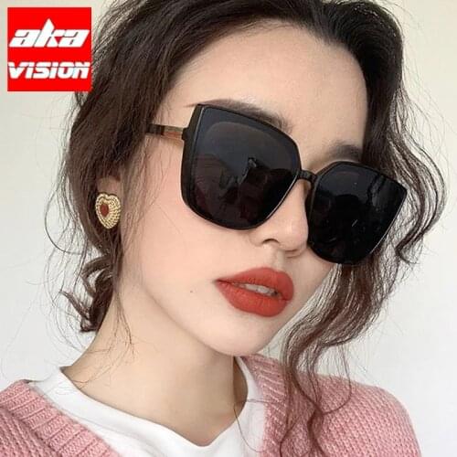 AKA VISION Cateye Sunglasses Women Retro Square Sunglasses Women Luxury Brand Designer Sun Glasses Vintage Gafas De Sol Hombre