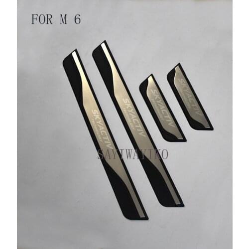 Car Styling FIT For 2014 2015 2016 2017 2018 Mazda 6 3 Stainless Scuff Plate Door Sills Pedal Protector Cover Trim Accessories