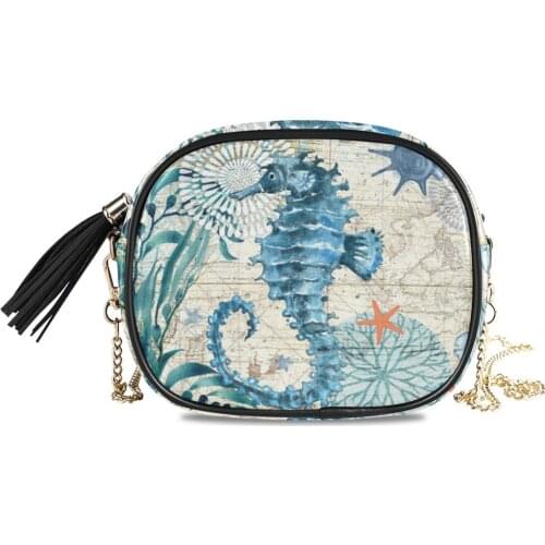 New Korean Version crossbody Shoulder Bags Womens Messenger Bag Summer Chain Handbag Wild turtle Printing Brand Shoulder Pack
