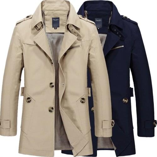 UNIVOS KUNI Men's Classic Trench Coats