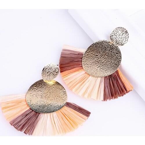 Bohemian earrings 2019 earrings for women hoop korean gold statement big indian Party fashion jewelry drop Christmas geometric