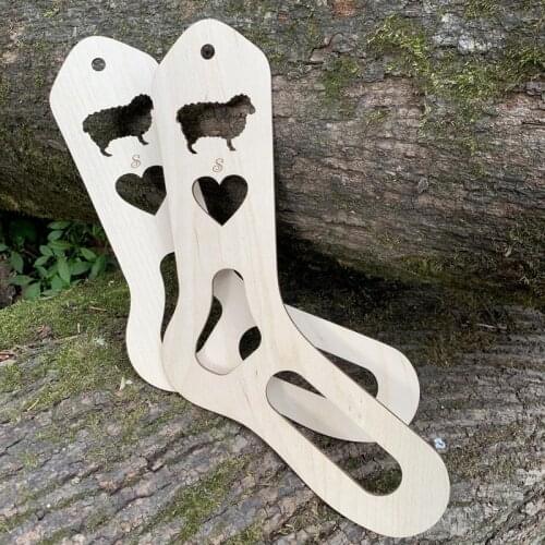 2 pcs - 1 Pair of Wood sock blockers,Knitting socks accessories , Household Knitting Tools