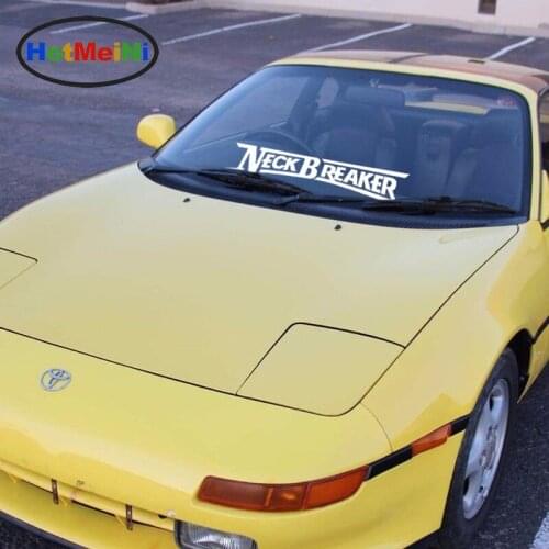 HotMeiNi Car Styling 35" 90cm JDM Neck Breaker Stance Banner Car Sticker Dapper Front Windshield Decal Dope Stance Accessories