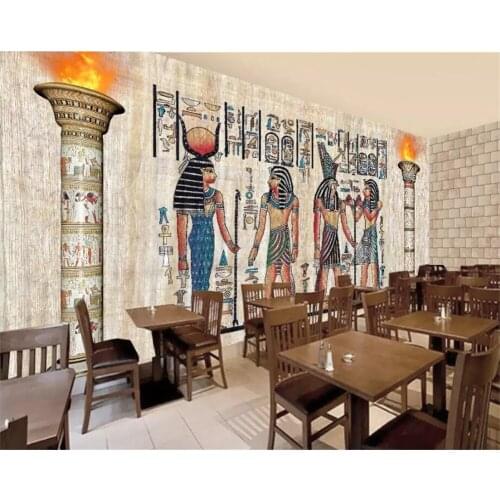 Beibehang Custom Wallpaper 3d Photo Murals Egyptian Rustic Mural Painting Living Room Background wall paper 3d papel de parede