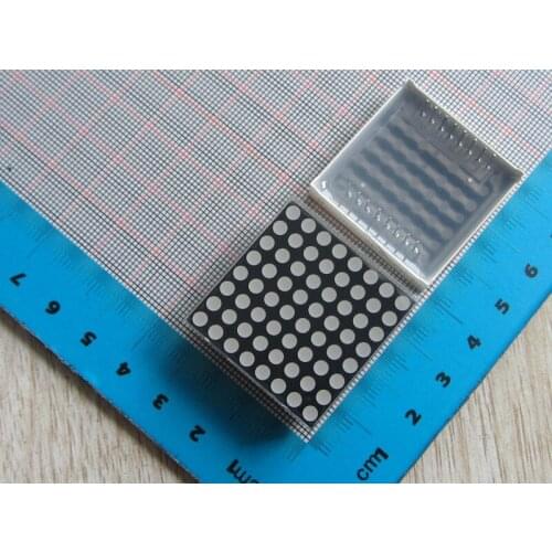 Free Shipping 3MM 10pcs new dot matrix 8*8 dot matrix 3MM red highlight 32*32MM common anode (16 feet)