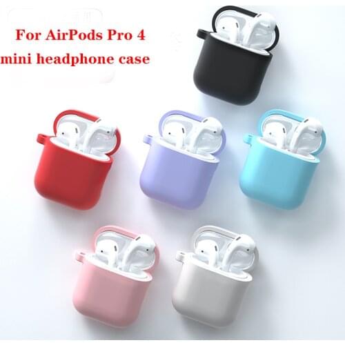 2020 For AirPods Pro 4 TWS mini Wireless Bluetooth Earphone case candy solid color silicone Earphone Cover For AirPods Pro4 Case