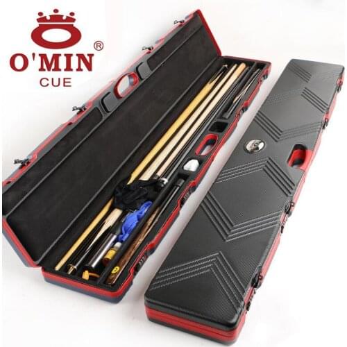 2018 O'MIN 3/4 Snooker Cue Case Billiard Accessories Snooker Case Snooker Stick Bag Box Billiard Carrying Bag Billiard Stick Kit