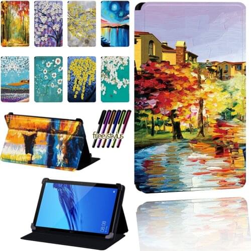 Tablet Cover for Huawei MediaPad T3 7.0/T3 8.0/T3 10 9.6"/T5 10/T1 7.0"/T1 8.0"/T1 10/T2 10 PRO Adjustable Case + Stylus Livre