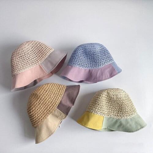 Children Personality Cute Handmade Beach Sun Hat For Summer Boy Gir Kids Straw Hats Sun Protection Fisherman Cap