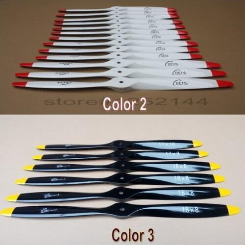 DFDL 17inch 17x6//17X7/17x8 /17x10 CW CCW Wooden Propeller For RC Gas Airplane Quadcopter Multicopter 3Colors High Quality