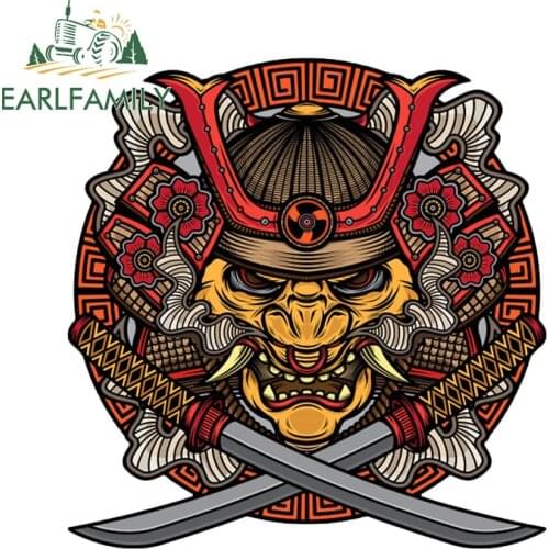 EARLFAMILY 13cm x 12.7cm JDM Samurai Japan Ninja Stickers Vinyl Car Styling Funny Car Decals Drift Racing Motorcycle Stickers