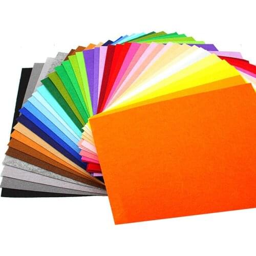 41Pcs 1MM Handmade Felt Fabric Polyester Non Woven Fabric Needlework Needle Sewing Felt Cloth DIY Dolls&Crafts Material 30*30CM