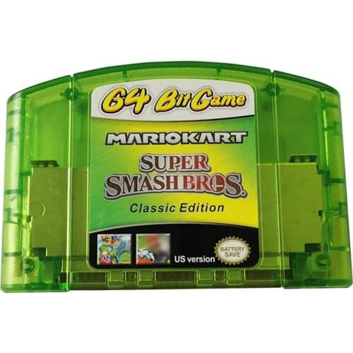 Video Game Cartridge Console Card for N64 US NTSC Version English Language Transparent green