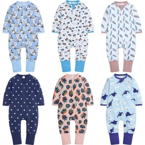 0-24M Newborn Kid Baby Boys Girls Romper Autumn Winter Clothes Long Sleeve Cotton Jumpsuit Cute Sweet Zipper Home wear