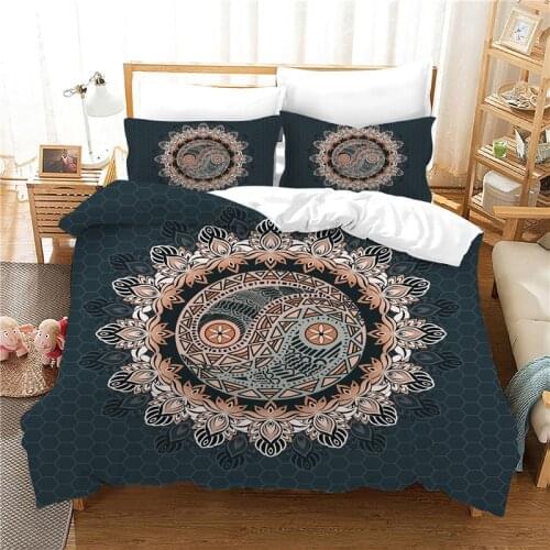 Fanaijia luxury 3d Bohemian Duvet Cover and Pillowcase bedding set king size mandala bed set queen