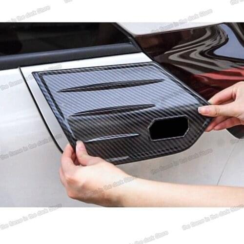 Lsrtw2017 carbon fiber abs car fuel tank cap cover for honda fit jazz 2020 2021 accessories auto styling decoration chrome