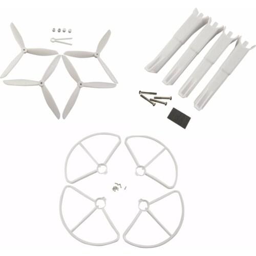 MJX B2C B2W Bugs 2 D80 F18 F200SE parts 4PCS landing gear and 4PCS propeller and 4PCS protective cover UAV parts + White