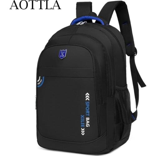 AOTTLA School Backpack Male Oxford Cloth Large Capacity Mens Backpack Brand Business Work Backpack Casual Travel Mens Rucksack