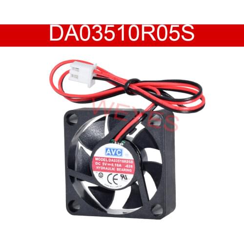 New For AVC DA03510R05S 5V 0.18A 3.5CM 3510 2 Lines Mute Cooling Fan