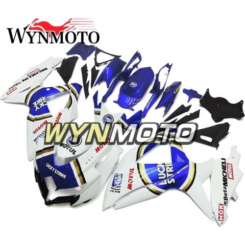 Complete Fairings Kit For GSXR600 750 2008-2010 08 09 10 K8 Injection ABS Plastics Fairings Cover Cowlings Frames White Blue New