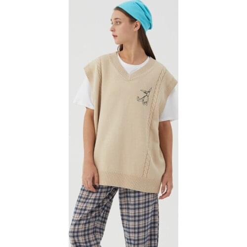 Pure Color Solid Casual Woman Sweaters Cardigan Vest Tops Harajuku Knitted Sweater Women Clothing Nice Design New