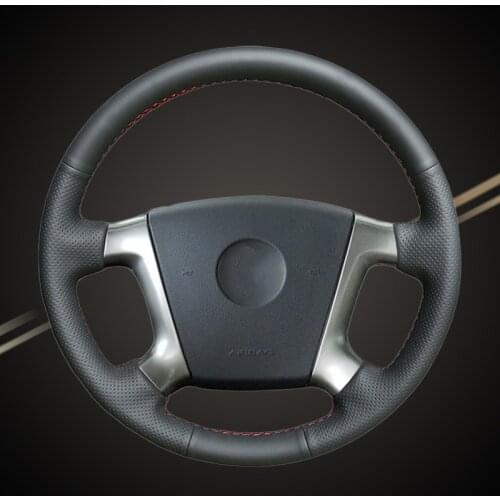 Car Braid On The Steering Wheel Cover for Chevrolet Epica 2006 2007 2008 2009 2010 2011 2012 DIY Hand Stitched Auto Car-styling